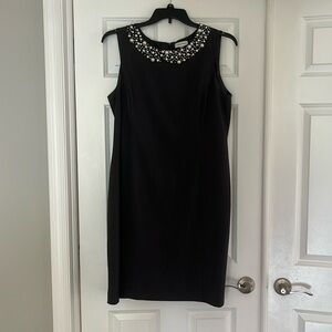 Awesome dark gray and pearl dress